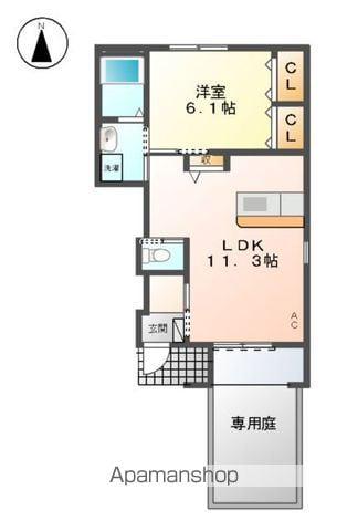 アルフィーネ(1LDK/1階)の間取り写真