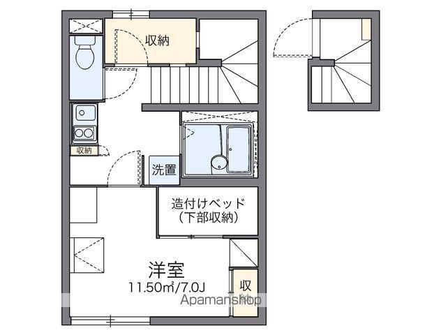 レオパレスRINDEN(1K/2階)の間取り写真