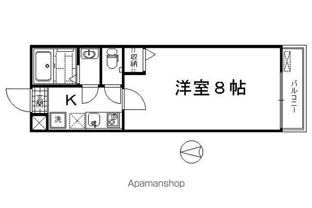 ワングレース西大路(1K/3階)の間取り写真