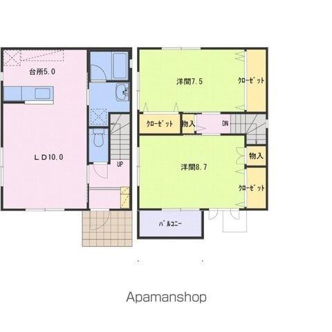 東海道本線 静岡駅 バス乗車時間:15分 中田四丁目バス停で下車 徒歩2分 2階建 築15年(2LDK)の間取り写真