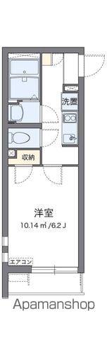 クレイノグランディールD(1K/2階)の間取り写真