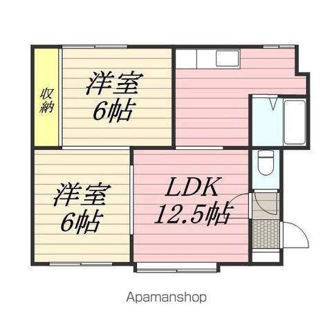 サンハイツ(2LDK/1階)の間取り写真