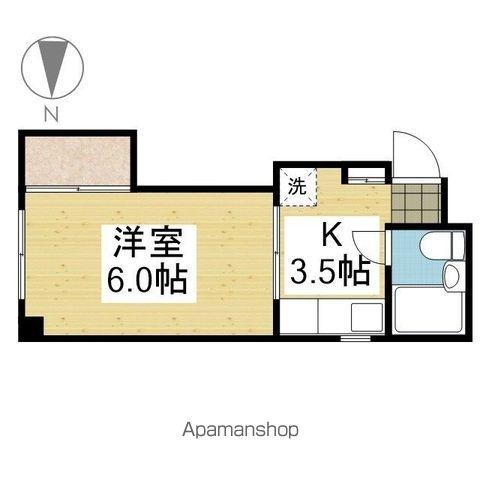 CASA清水町(1K/1階)の間取り写真