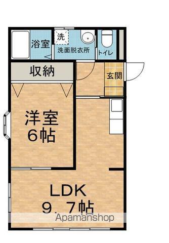 メルベージュS(1LDK/1階)の間取り写真