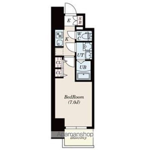 S-RESIDENCE金山三丁目(1K/12階)の間取り写真