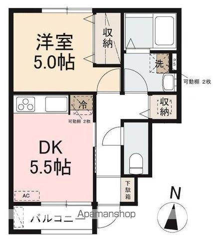 シンワホームズ春日町(1DK/1階)の間取り写真