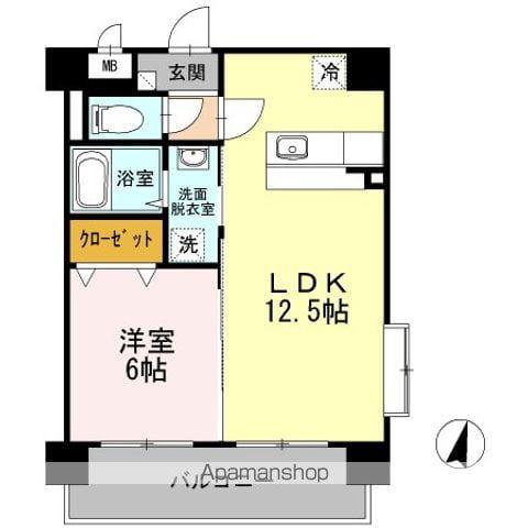 プリマヴェーラ諏訪野(1LDK/8階)の間取り写真