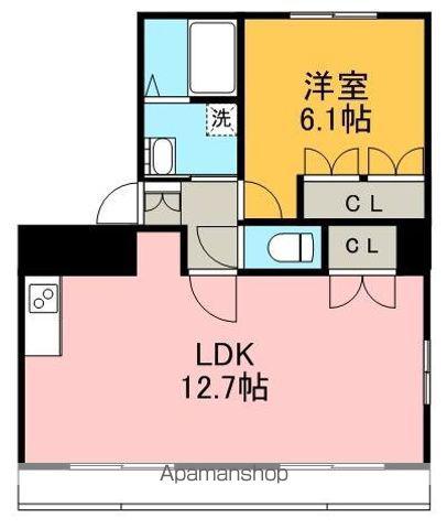 中央本線 勝川駅(JR) 徒歩19分 3階建 築17年(1LDK/2階)の間取り写真