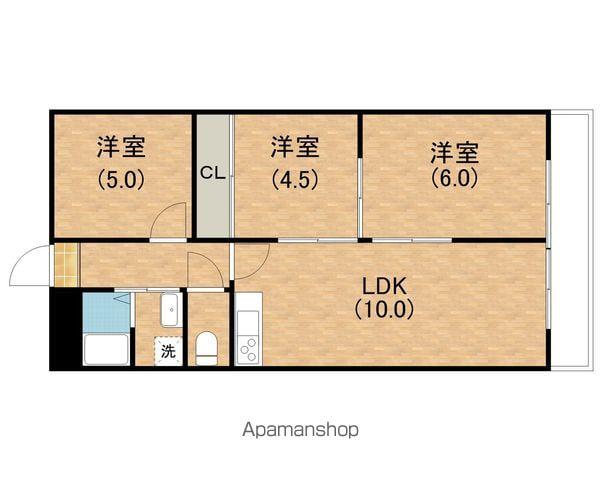 ライゼックス長浜1(3LDK/3階)の間取り写真