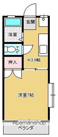 チェリーハイム(1K/1階)の間取り写真