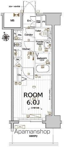 メイクス今池02(1K/9階)の間取り写真