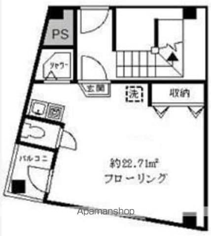 プレシャストリガー(ワンルーム/3階)の間取り写真