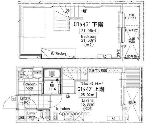 プライマル駒沢大学(1LDK/1階)の間取り写真