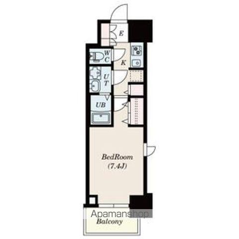 S-RESIDENCE葵Ⅱ(1K/13階)の間取り写真