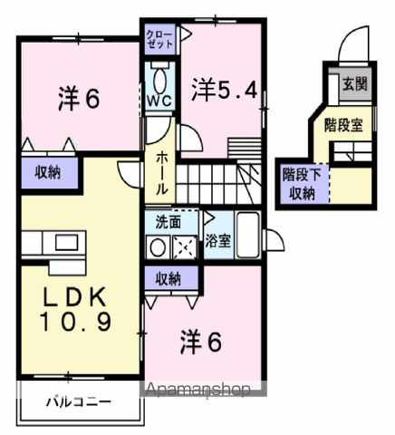 アヴェニール壱番館(3LDK/2階)の間取り写真