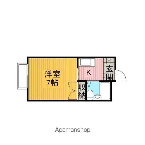 コーポ浅井(1K/2階)の間取り写真