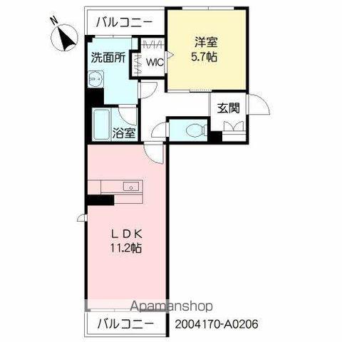 SHAMAISON VIVACE(1LDK/2階)の間取り写真