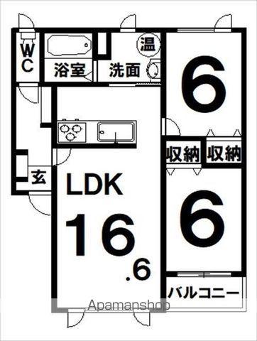 ALPHAⅠ(2LDK/3階)の間取り写真