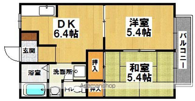 クレールしののめ(2DK/1階)の間取り写真