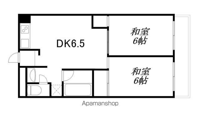 LAKIAMAISON野洲(2DK/3階)の間取り写真