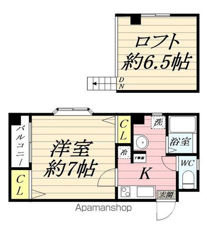 イルグラッツィア高宮南Ⅱ(1K/4階)の間取り写真