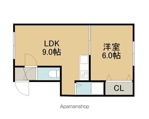 パレス住吉(1LDK/1階)の間取り写真