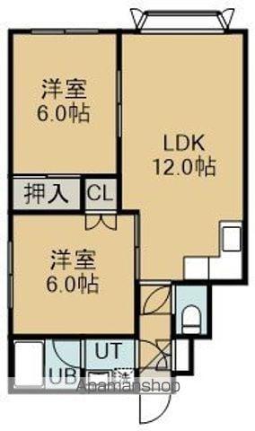 コートノーブル(2LDK/1階)の間取り写真
