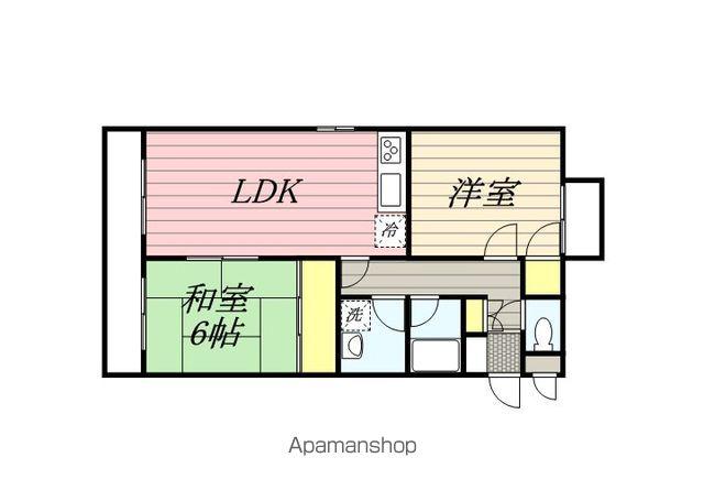 レイクグレイスフル(2LDK/4階)の間取り写真