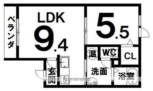 コリエンテ イースト(1LDK/1階)の間取り写真
