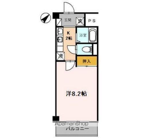 第2コーポ朝倉(1K/1階)の間取り写真
