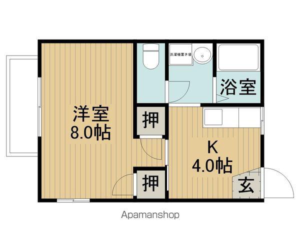 コーポ夫婦石C(1K/1階)の間取り写真