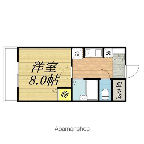 アップルヒル(1K/1階)の間取り写真