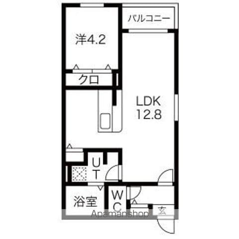 COURAGE SQUARE Ⅱ(1LDK/2階)の間取り写真