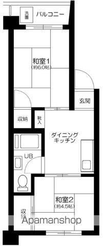 志村城山ローヤルコーポ(2DK/5階)の間取り写真