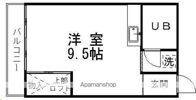 ピアピーク(ワンルーム/2階)の間取り写真