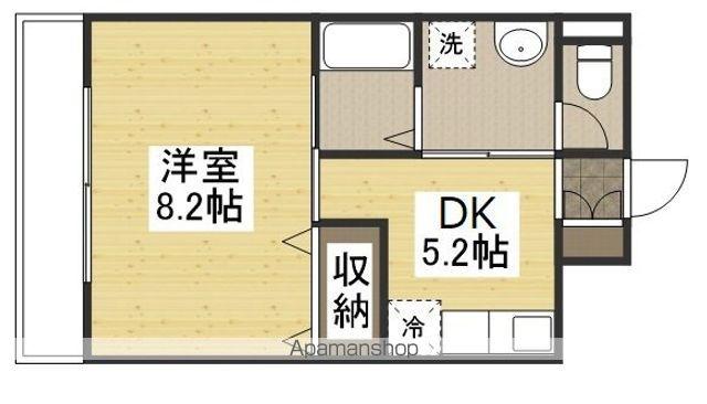 ビュー倉敷(1DK/3階)の間取り写真
