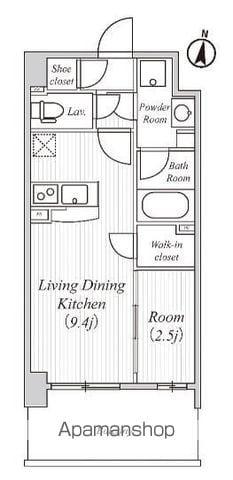 BLANCCIEL 西新(1LDK/6階)の間取り写真