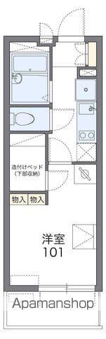 レオパレスドエルシンヤマ(1K/3階)の間取り写真