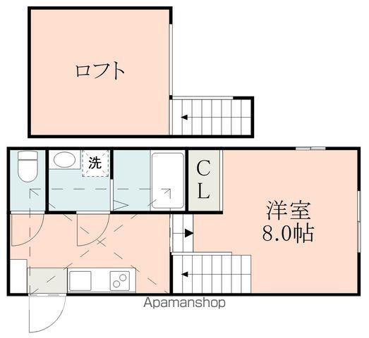 POSH YOKOTE(1K/2階)の間取り写真