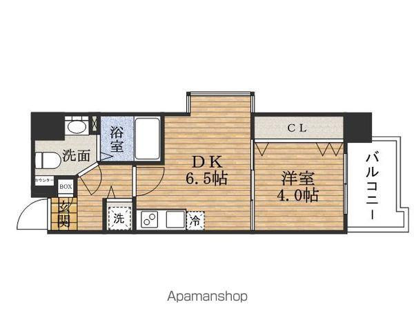 ESTEMCOURT難波Ⅲラグース(1DK/7階)の間取り写真