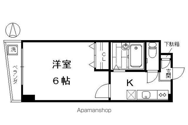 ハイツ本瓦(1K/1階)の間取り写真