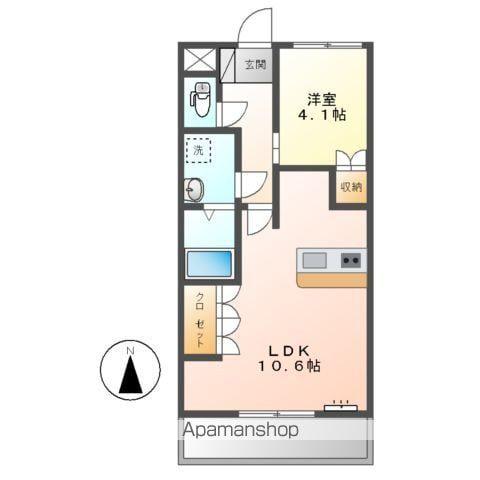 エクシード(1LDK/1階)の間取り写真