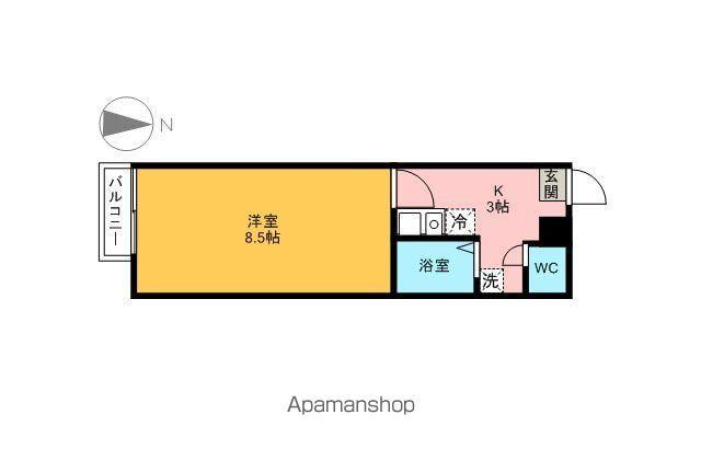 レオパレス岩井川(1K/1階)の間取り写真