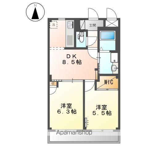 プランドール(2LDK/2階)の間取り写真