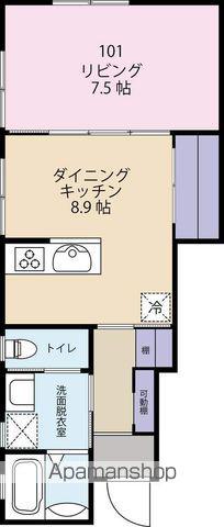 HIDA GOBOC HOUSE KATANO(1LDK/1階)の間取り写真