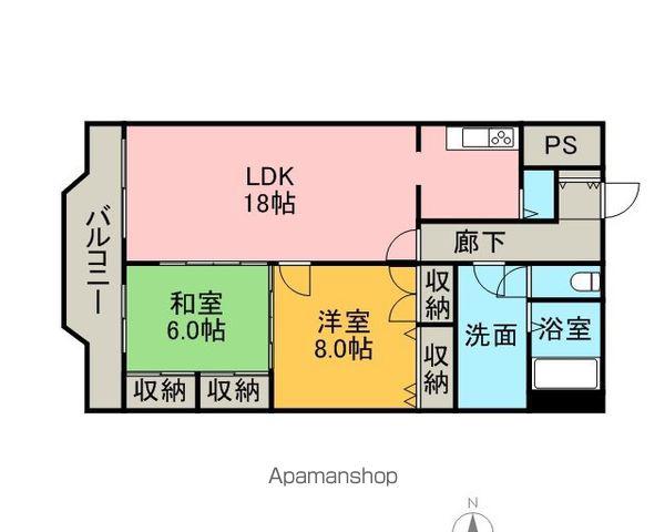 CASA藻岩台(2LDK/4階)の間取り写真