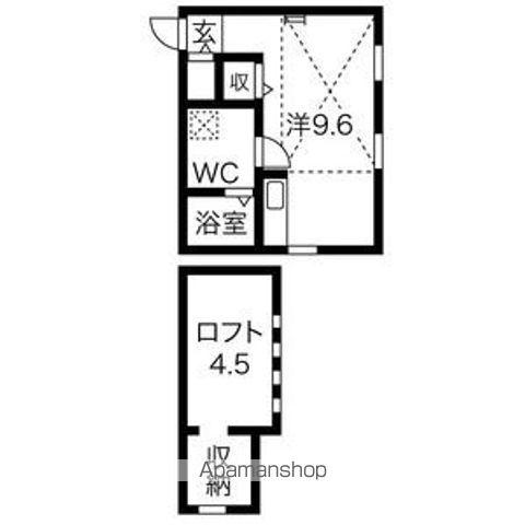ロフト壱番館(ワンルーム/1階)の間取り写真