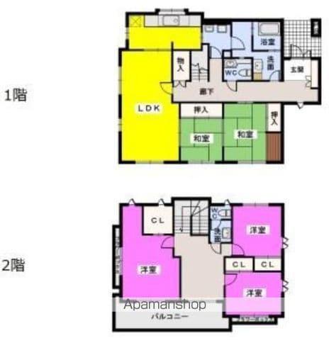 福岡市空港線 室見駅 徒歩3分 2階建 築36年(5LDK)の間取り写真