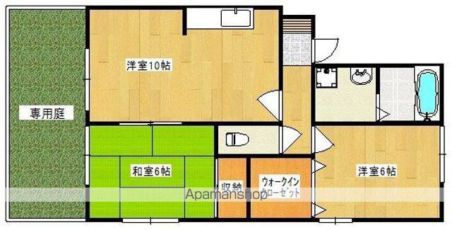 モンリベルテ(2LDK/1階)の間取り写真