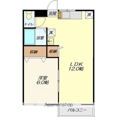 レジデンスサロード(1LDK/2階)の間取り写真